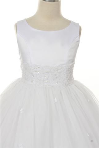 Style No. 198-K - Lace Trim Tulle Dress