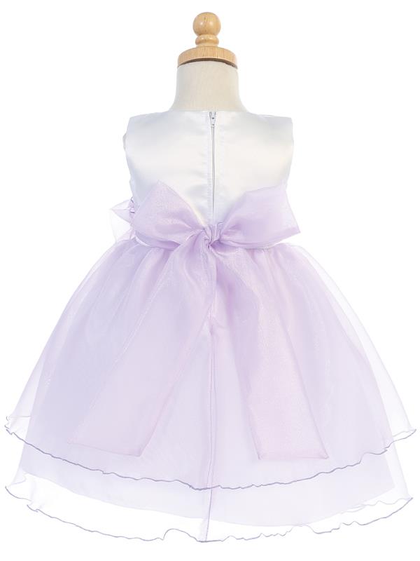 Style No. BL244 - Satin & Crystal Organza Dress