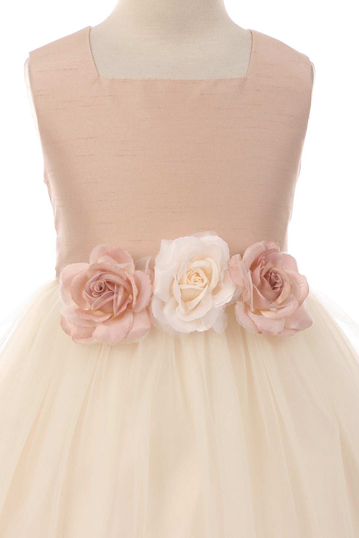 Style No. 428 - Vintage Rose Satin Tulle Dress