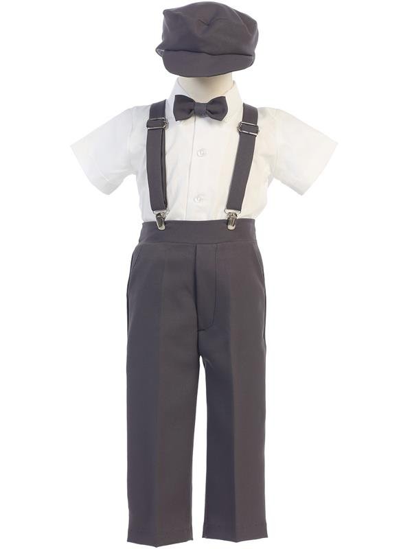 G825-L Suspender Pant Set with Hat