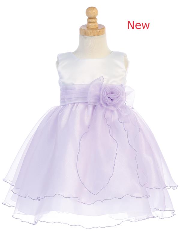 Style No. BL244 - Satin & Crystal Organza Dress