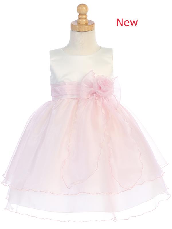 Style No. BL244 - Satin & Crystal Organza Dress