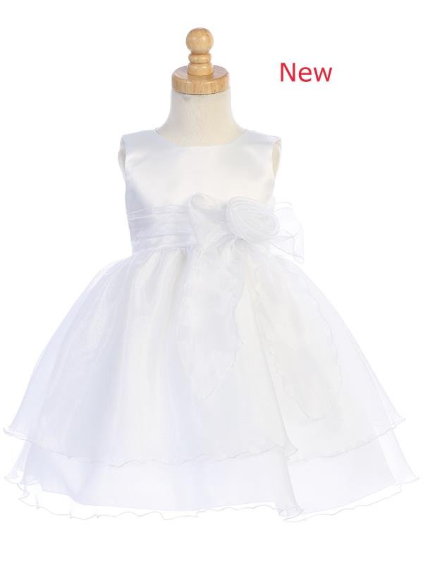 Style No. BL244 - Satin & Crystal Organza Dress
