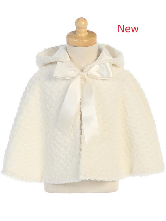 Style No. L1111 - Faux Fur Cape with Hood