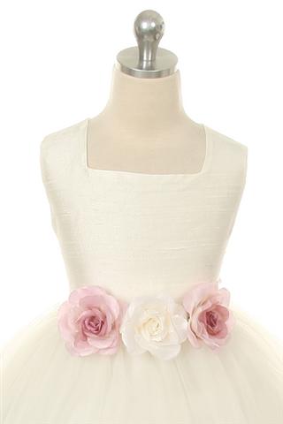 Style No. 135 Classic Flower Girl Silk Dress