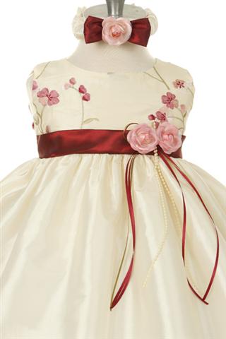 Style No. 228 - Embroidered Taffeta Dress