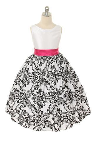 Style No. 292 - Velvet Flocked Taffeta Dress