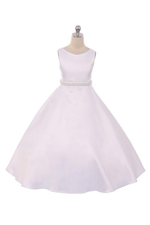 Style No. 386 - Long Satin Communion Dress