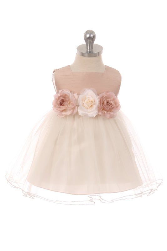 Style No. 428-B - Satin Tulle Baby Dress