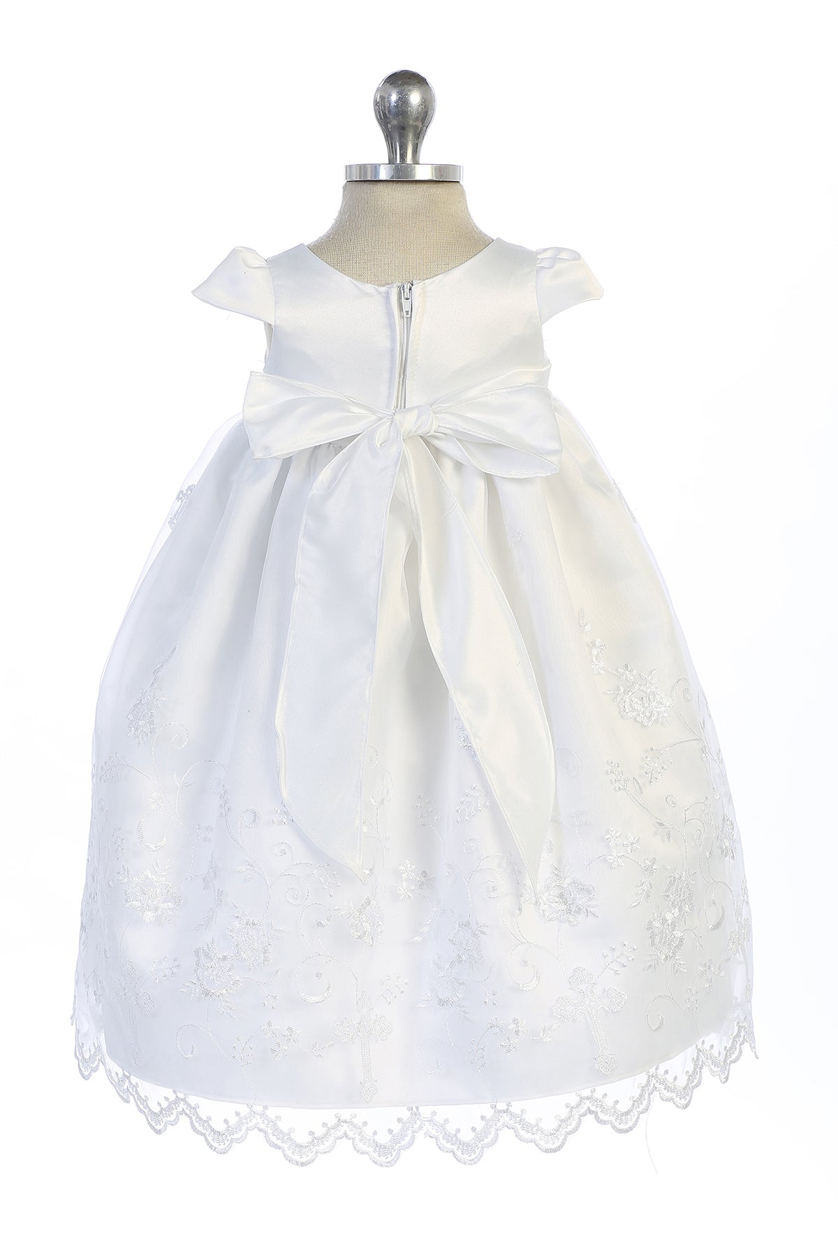 Style 470 Cross Embroidered Christening Gown