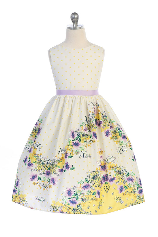 Style No. 478 Chevron Floral Cotton Dress
