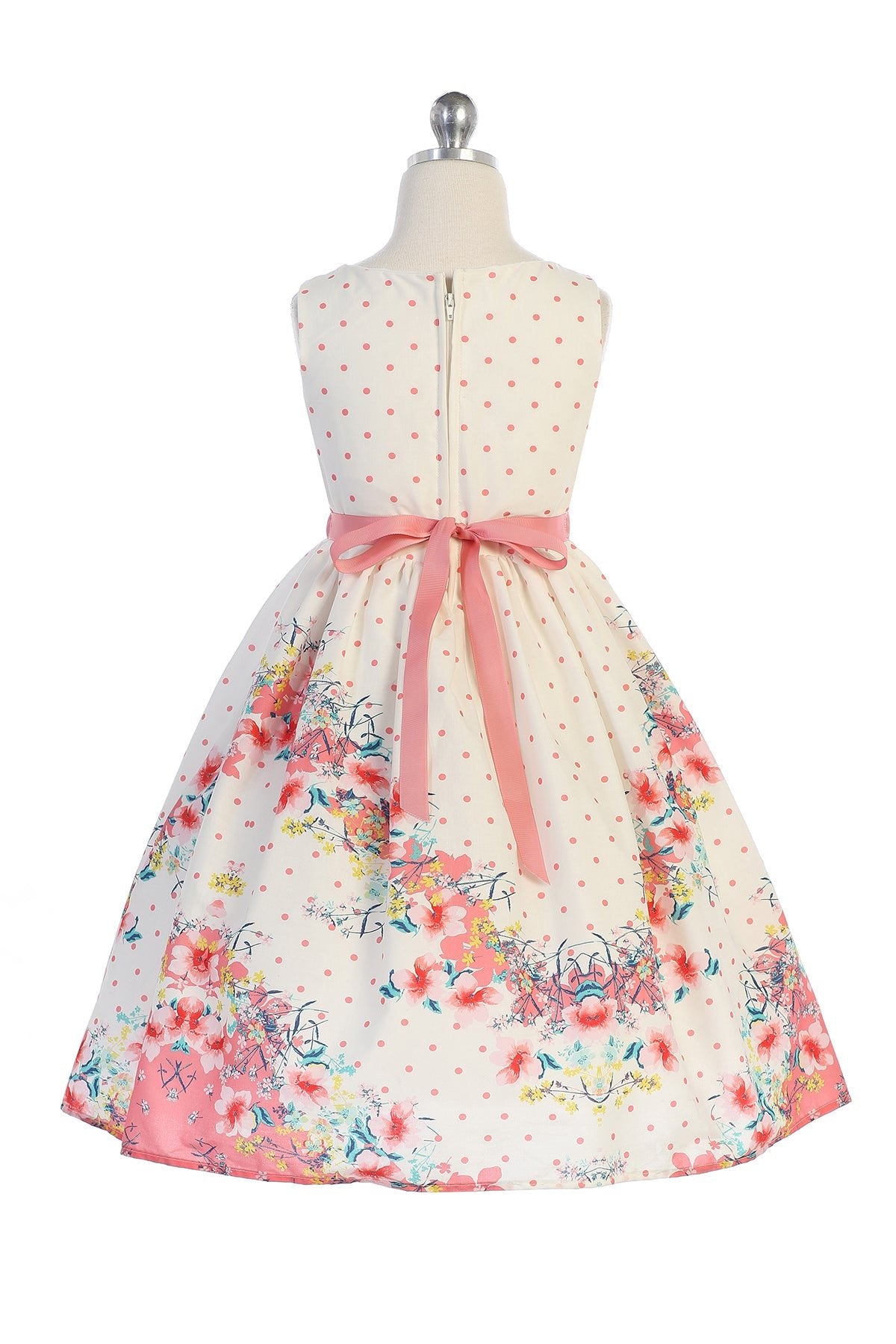 Style No. 478 Chevron Floral Cotton Dress