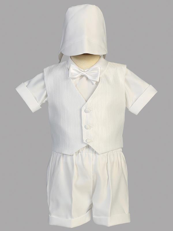8460A Satin vest shorts Christening suit