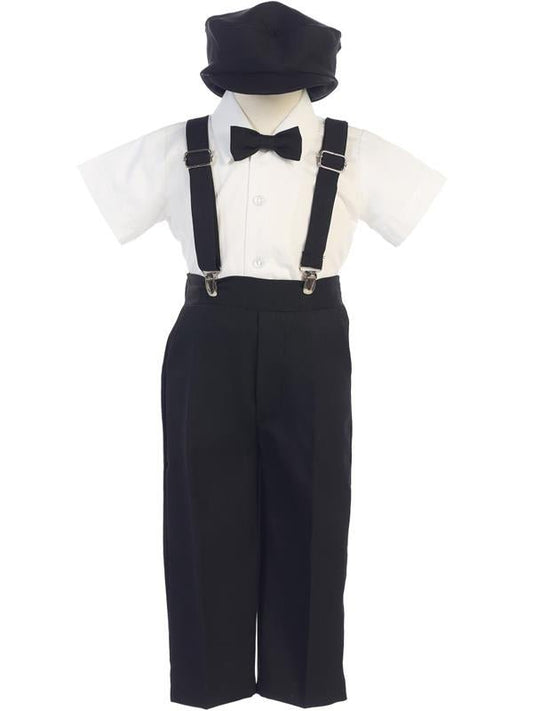 G825-L Suspender Pant Set with Hat