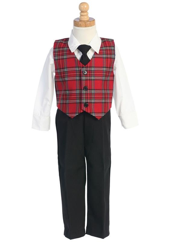 Style No. C 565 - Plaid Vest with Black Pants