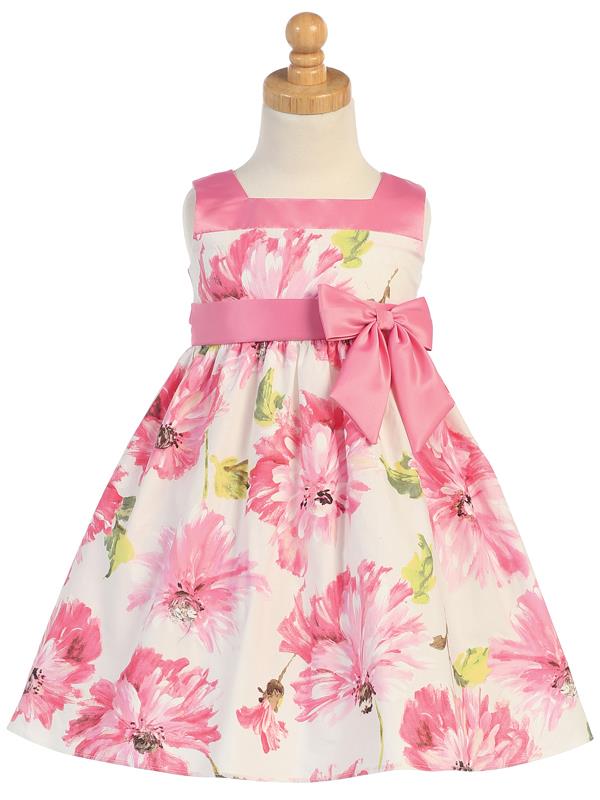 Style No. M708 - Lito Cotton Floral Print Dress with Bow