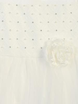 BL306 Corded lace and tulle Communion Dress