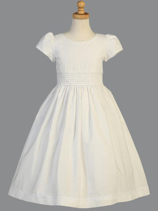SP108 Cotton smocked Communion Dress