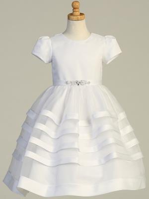 SP708 Satin and tulle Communion dress